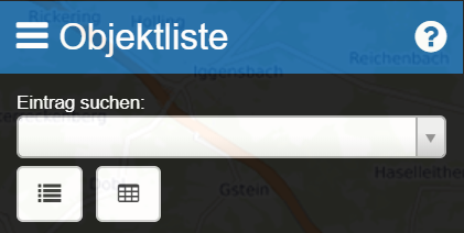 WebCADdy Objektliste